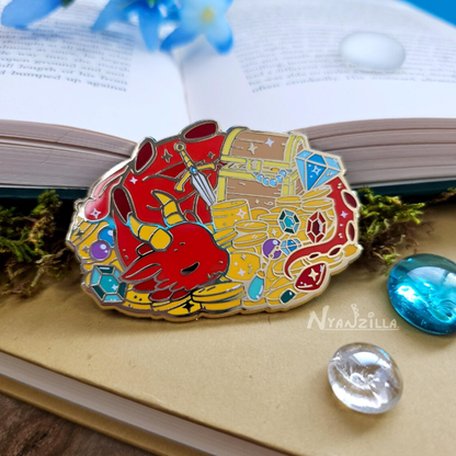 Treasure Hoard Dragon Fantasy Enamel Pin