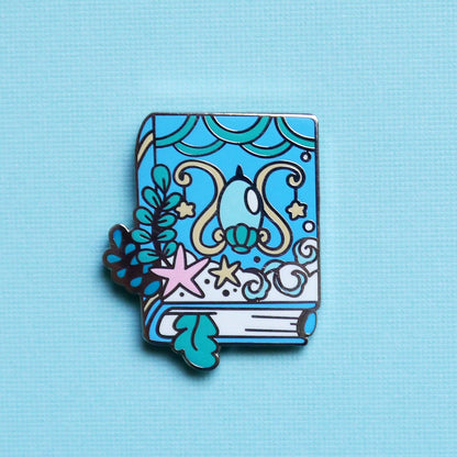 Elementalist Hydro Mage Grimoire Mini Enamel Pin
