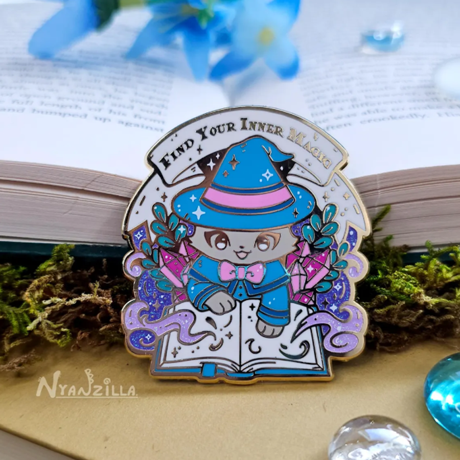 Blue Magical Cat Enamel Pin
