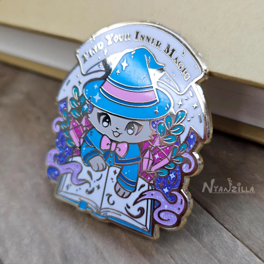 Blue Magical Cat Enamel Pin