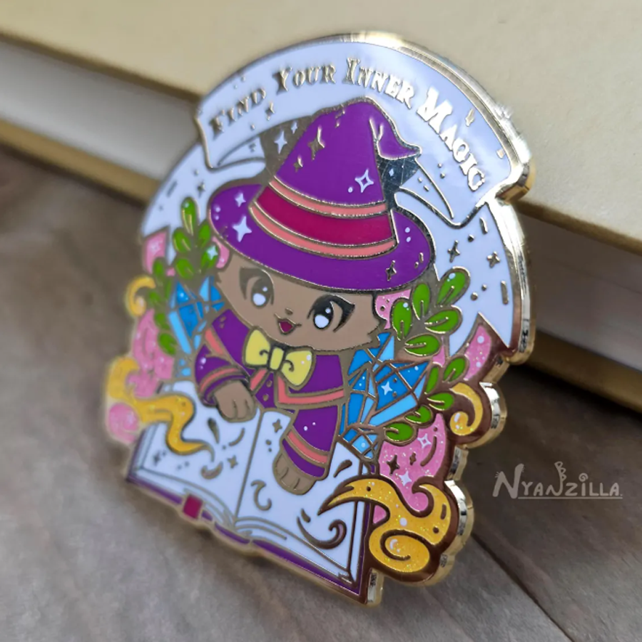 Purple  Magical Cat Enamel Pin