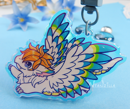 Flammie the Dragon Rainbow Acrylic Keychain