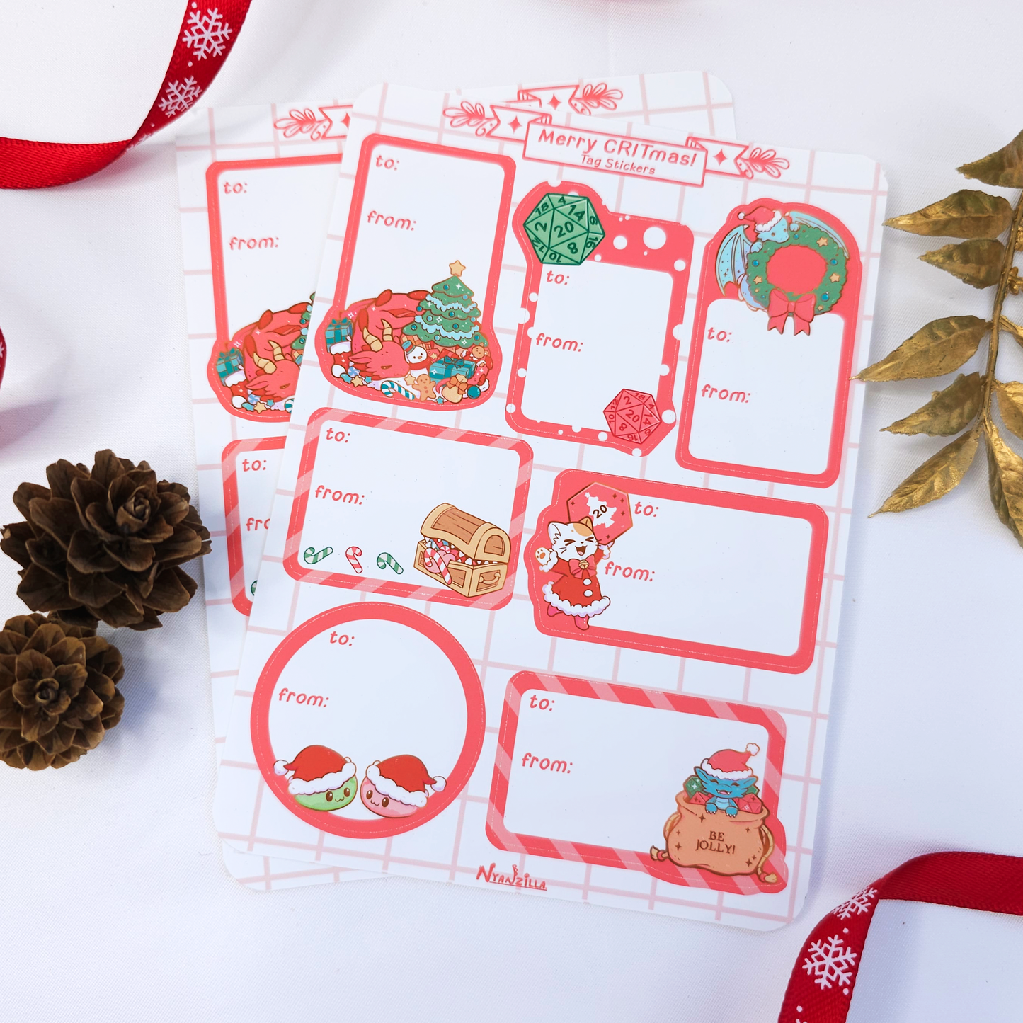 Merry CRITmas Label Sticker Sheet