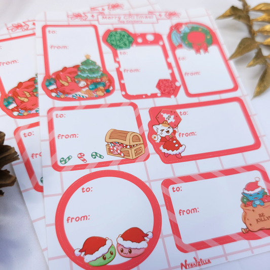 Merry CRITmas Label Sticker Sheet