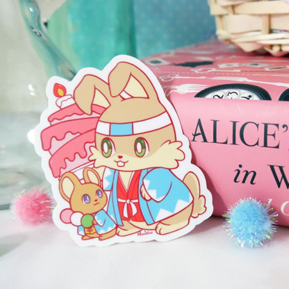 Alice in Kyoto Wonderland March Hare Matte Vinyl Sticker