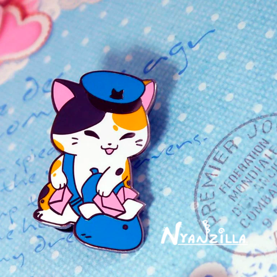 Mochi the Mail Delivery Cat Enamel Pin