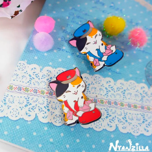 Mochi the Mail Delivery Cat Enamel Pin