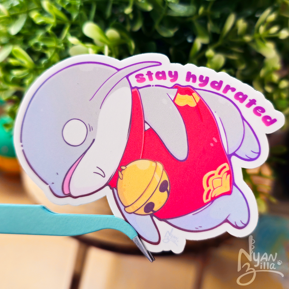 FFXIV Namazu Stay Hydrated Vinyl Sticker