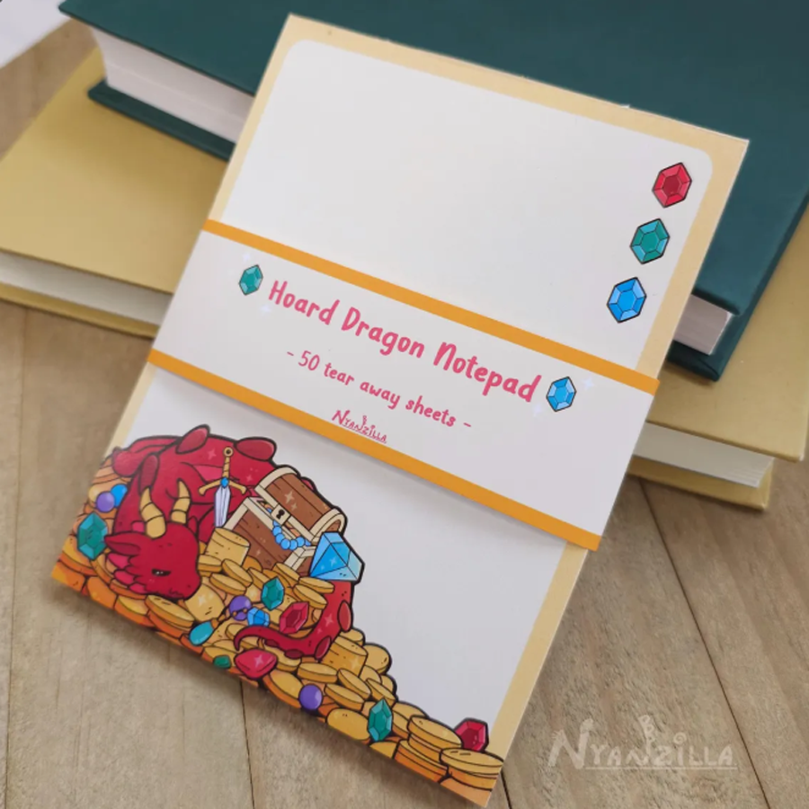 Treasure Hoard Dragon Fantasy Notepad