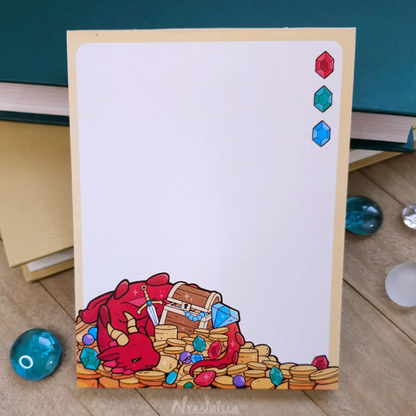 Treasure Hoard Dragon Fantasy Notepad