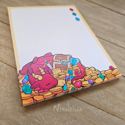 Treasure Hoard Dragon Fantasy Notepad