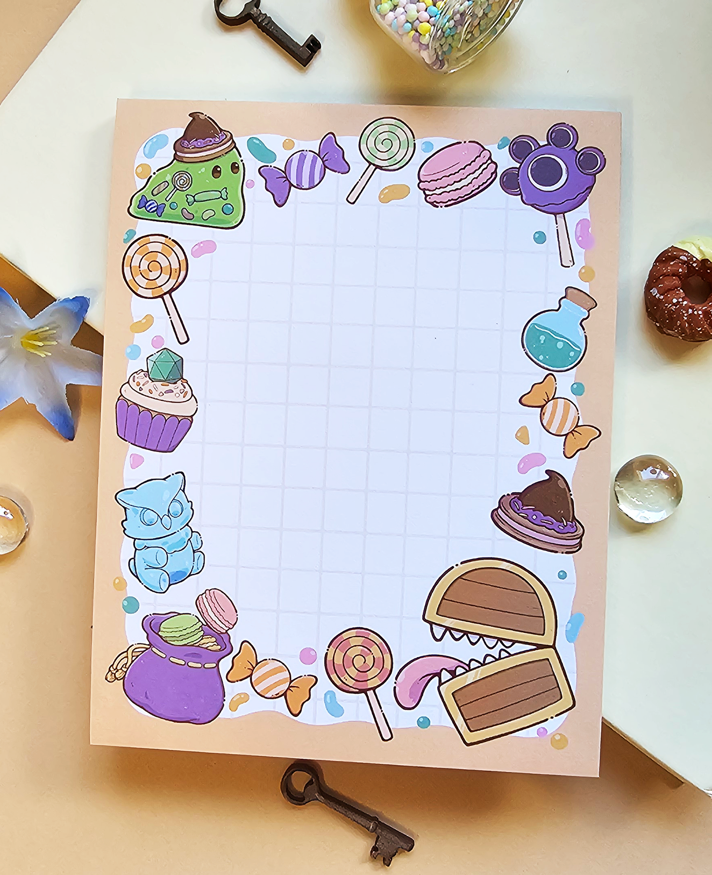 Sweet Loot Mimic Chest DnD Notepad