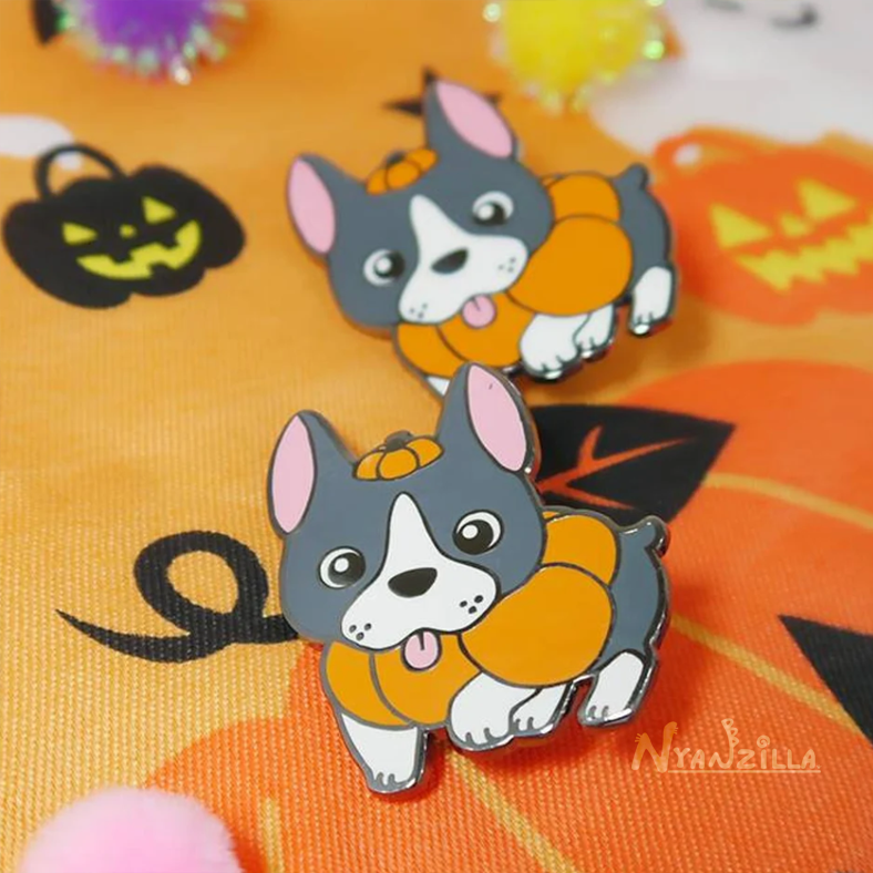 Halloween Boston Terrier Enamel Pin