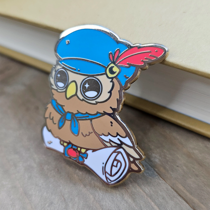 Blue Messenger Owl Enamel Pin