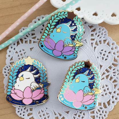 Stargazers' Dream Sleeping Phoenix Hatchling Enamel Pin