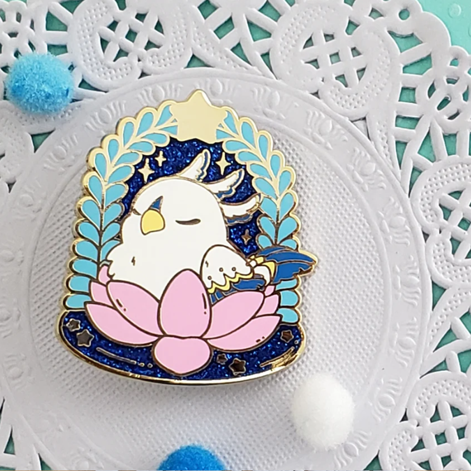 Stargazers' Dream Sleeping Phoenix Hatchling Enamel Pin