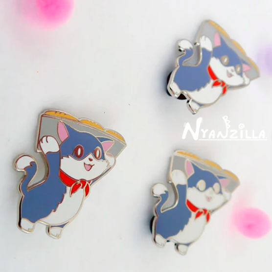 Cat Cafe Roll the Baker Cat Enamel Pin