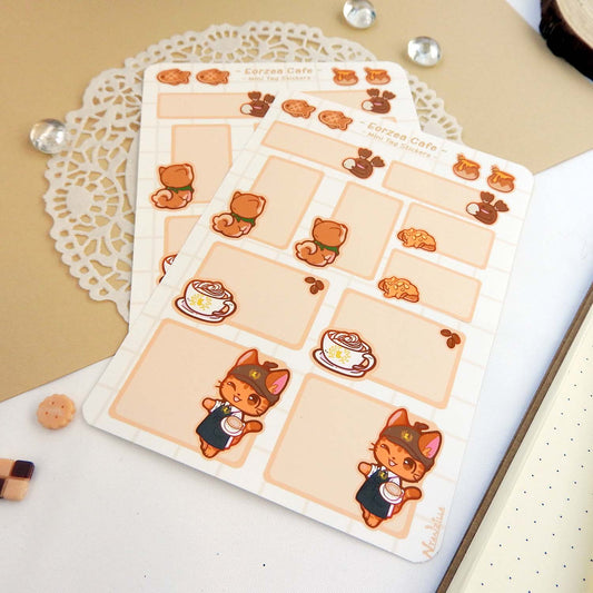 A Day in Eorzea: At the Cafe Labels Sticker Sheet