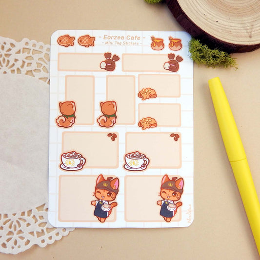A Day in Eorzea: At the Cafe Labels Sticker Sheet