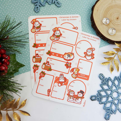 Christmas in Eorzea Gift Tag Sticker Sheet