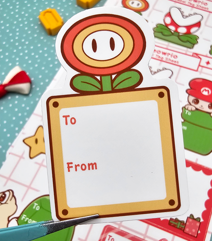 A Christmas Meowrio Label Sticker Sheet