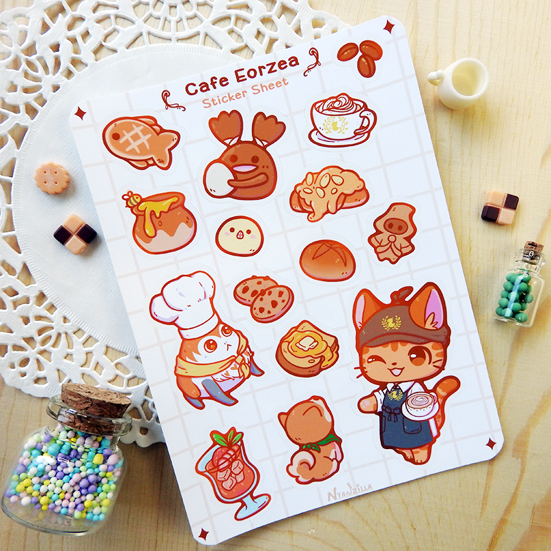 A Day in Eorzea: At the Cafe Sticker Sheet