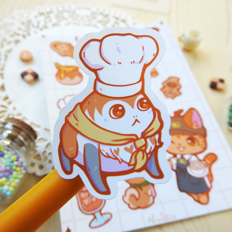 A Day in Eorzea: At the Cafe Sticker Sheet