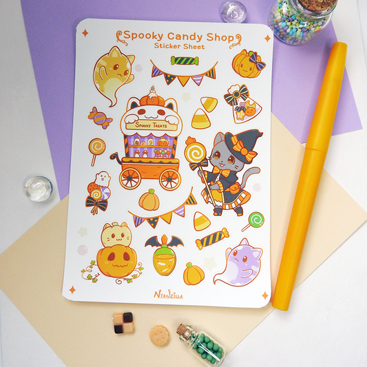 Spooky Candy Shop Sticker Sheet