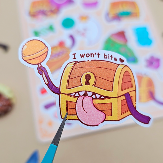 Sweet Loot  Mimic DnD Vinyl Sticker Sheet
