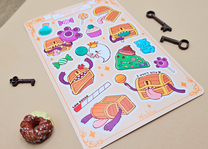 Sweet Loot  Mimic DnD Vinyl Sticker Sheet