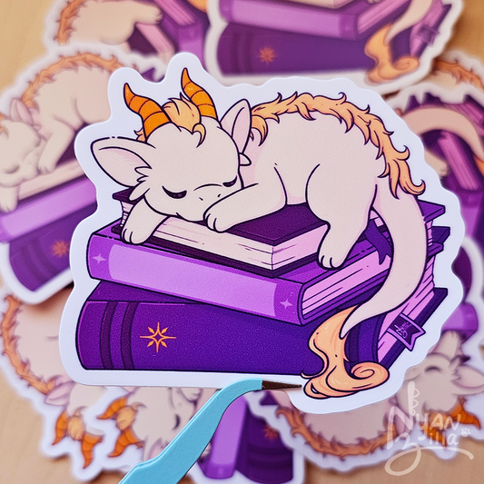 Arcane Library Sleeping Dragon Vinyl Sticker