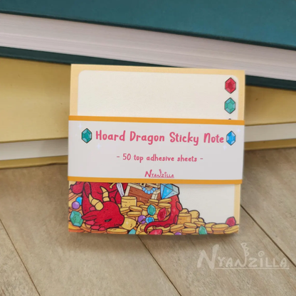 Treasure Hoard Dragon Fantasy Sticky Note