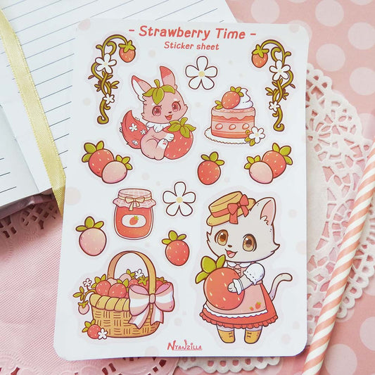 Strawberry Time Sticker Sheet