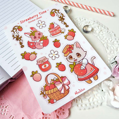 Strawberry Time Sticker Sheet