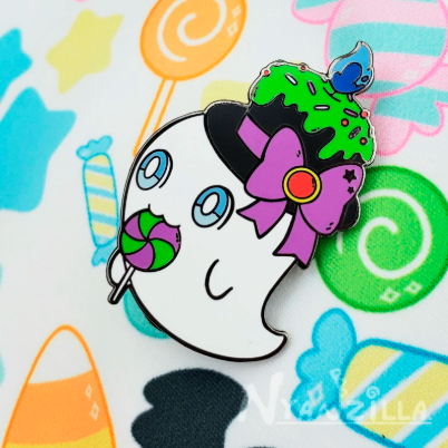 Sugary Spooky Ghost Enamel Pin