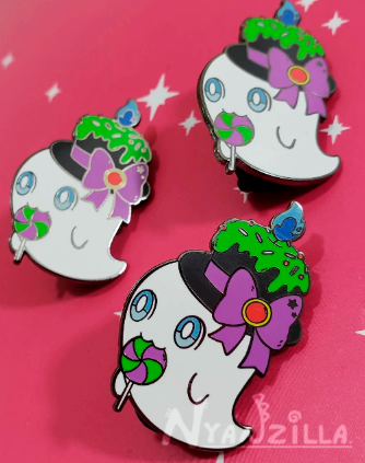 Sugary Spooky Ghost Enamel Pin