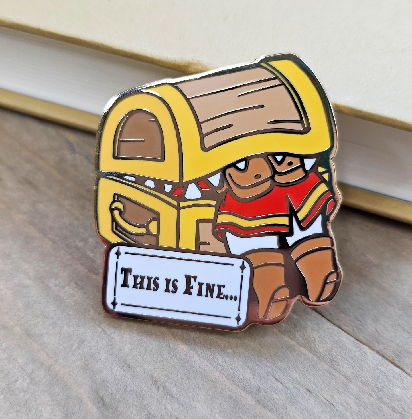 Eaten By Mimic DnD Enamel Pin