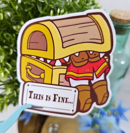 Eaten By Mimic Vinyl Sticker