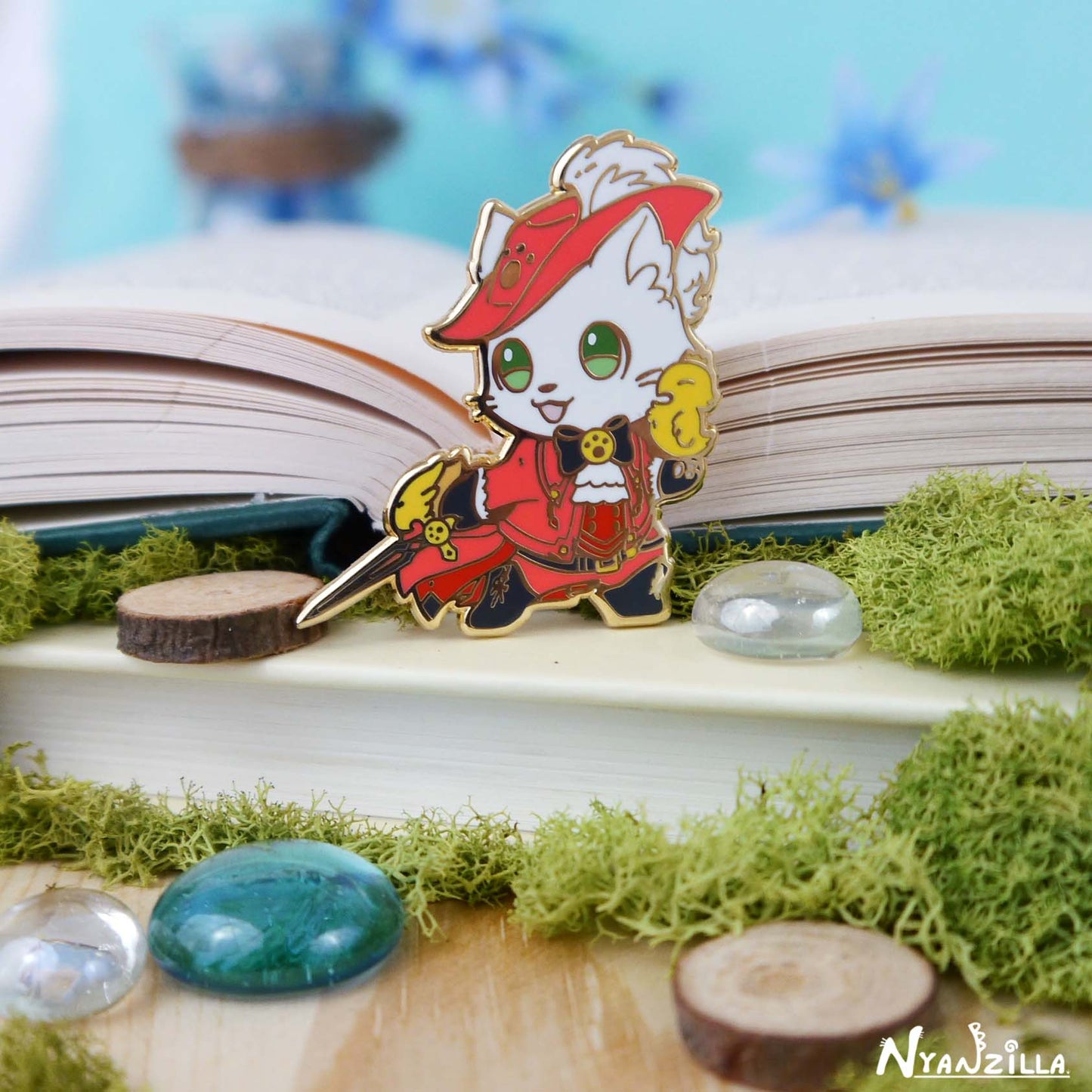 Warriors of Cute S1 Red Mage Cat Enamel Pin