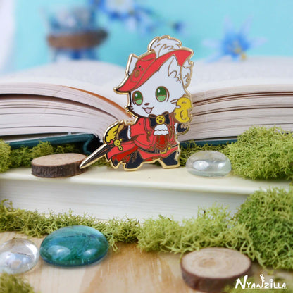 Warriors of Cute S1 Red Mage Cat Enamel Pin
